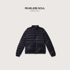 批发简约小立领蓬松饱满鹅绒羽绒服汉双计服