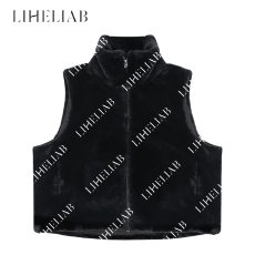 批发显瘦丝绒夹棉立领马甲