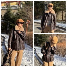 批发羊皮鹅绒服外套