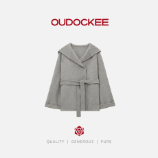 批发灰色毛呢大衣