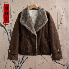 批发<b class='q'>百搭</b>大毛领毛毛外套