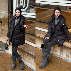 批发厚款中长款羽绒服