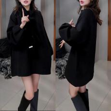 批发已出货~时尚百搭中长款圆领T恤秋季新款洋气宽松显瘦套头长袖上衣