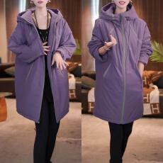 批发已出货~时尚休闲显瘦加厚保暖棉衣秋冬季<b class='q'>气质</b>双面穿连帽棉服外套