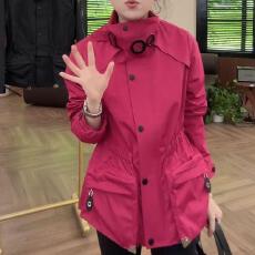 批发已出货~秋季新款洋气设计感显瘦风衣女时尚收腰立领长袖外套上衣