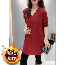 批发已出货~秋冬新款大码国风盘扣<b class='q'>T</b><b class='q'>恤</b>气质宽松显瘦中长款百搭打底上衣