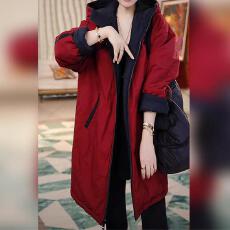 批发已出货~时尚休闲显瘦加厚保暖棉秋冬气质双面穿连帽棉服外套