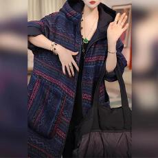 批发已出货~2025冬季新款气质保暖双面穿连帽棉服宽松显瘦中长款外套