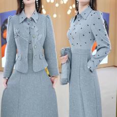 批发已出货~时尚套装裙女2025年秋季新款小香风外套<b class='q'>长袖</b><b class='q'>连衣裙</b>两件套