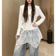 批发已出货~春季<b class='q'>新款</b>洋气不规则蕾丝打底衫法式减龄百搭高级感长袖T恤