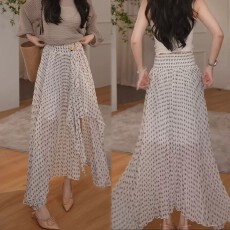 批发夏季新款不规则荷叶边显瘦半身裙女<b class='q'>时尚</b><b class='q'>休闲</b>松紧腰宽松中长款裙子
