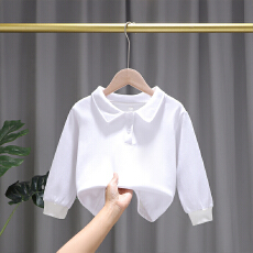 批发儿童加绒衫学生版POLO衫童装索罗娜螺口光板（纯棉复合真超380克