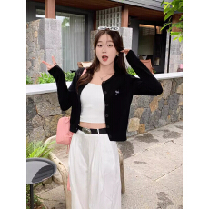 批发蝴蝶结紫色毛衣女2026早秋新款宽松外搭圆领长袖针织开衫外套上衣