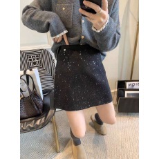批发秋冬新款韩版亮片高腰包臀A字半身裙女御姐高腰显瘦百搭小众<b class='q'>短裙</b>