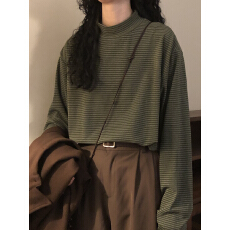 批发原布料/适合品质店铺/德绒原布保暖百搭条纹打底衫内搭T恤上衣