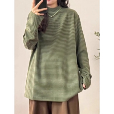 批发原布料适合品质店铺/德绒原布保暖百搭条纹打底衫内搭T恤上衣