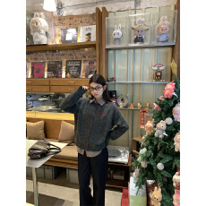 批发原版原色，直播品质/<b class='q'>兔毛</b>针织<b class='q'>毛衣</b>开衫爱心纽扣猫猫刺绣重磅加厚