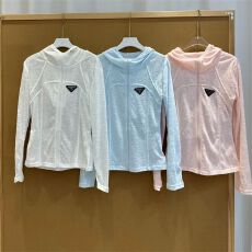批发原版1:1 直播品质/天丝防晒衣韩系新款三角标拉链连帽外套微透