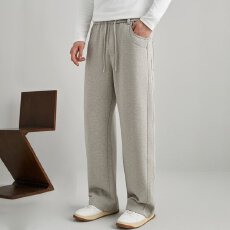 批发品质款秋冬新款男装宽松时尚百搭男士休闲裤轻奢加厚直筒长裤男