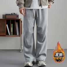 批发数据款 宽松百搭加绒加厚休闲长裤品质针织卫裤男装秋<b class='q'>冬</b>季新款