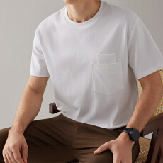 批发2026夏季新款短袖T恤男士亲肤百搭纯色T恤衫