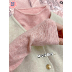 批发miu系漂亮花粉色打底衫女秋冬皮草内搭半高领毛衣长袖针织衫上衣