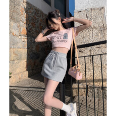 批发甜辣风｜抽绳运动｜<b class='q'>百搭</b>包臀短裙女