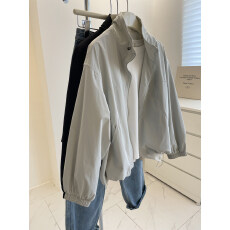批发【原版工艺】立领外套女春秋简约百搭显瘦<b class='q'>户外</b>休闲冲锋衣夹克<b class='q'>上衣</b>