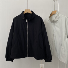 批发【原版面料】简韩版拼接大口袋立领冲锋衣拉链外套女秋季夹克开衫