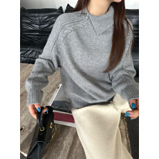 批发【源头工厂】2025冬新款韩系<b class='q'>宽松</b>显瘦百搭针织翻领套头衫
