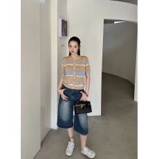 批发源头工厂2026春夏新款韩系方领<b class='q'>宽松</b>显瘦百搭针织莱赛尔短袖