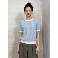 批发源头工厂2026<b class='q'>春</b>夏新款韩系方领宽松显瘦百搭针织短袖