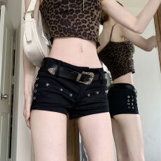 批发网红超低腰JK牛仔短<b class='q'>裤</b>女夏季<b class='q'>提</b><b class='q'>臀</b>显瘦辣妹女性感修身