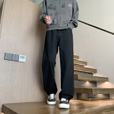 美式高街vibe裤子男款2025新款复古潮流百搭直筒休闲长牛仔裤