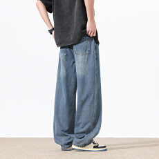 批发2026春季新款青少年美式字母印花休闲裤两穿裤脚百搭长裤