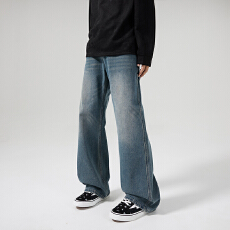 批发2026春季新款美式高街泊克多工<b class='q'>装</b>牛仔男潮牌宽松直筒休闲<b class='q'>百搭</b>长<b class='q'>裤</b>