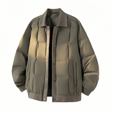 2025新款男士简约翻领羽绒服 90白鸭绒新国标