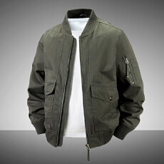 批发跨境 春秋纯棉夹克男秋冬立领工装休闲大码美式复古外套 控价178