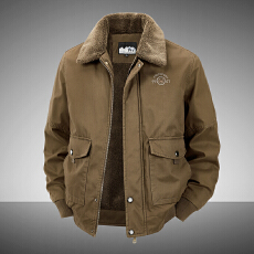 批发跨境 爆款秋冬男士加绒夹克休闲纯棉工装棉衣外套 国内平台控218