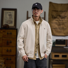 批发跨境 纯棉外套男春秋立领双面穿休闲大码外套夹克 国内平台控168