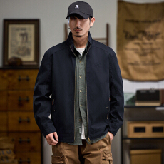 批发跨境 春<b class='q'>秋</b>双面穿夹克男士中年纯棉宽松商务立领两面穿外套 控168