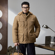 批发跨境 棉衣中长款纯棉宽松男士外套加绒加厚冬季中年棉服 控248元