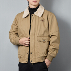 批发跨境 秋冬<b class='q'>男士</b>夹克加绒加厚<b class='q'>休闲</b>宽松中年爸爸冬装棉衣<b class='q'>外套</b> 控218