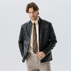 批发跨境专供 皮夹克机车服立领上衣<b class='q'>男</b>士春秋冬季新款休闲复古外套<b class='q'>男</b>