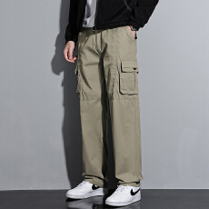 批发跨境 休闲长裤男士春秋纯棉宽松美式工装裤吉普直筒运动休闲长裤