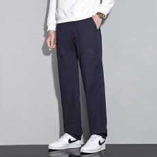 跨境 男士休闲裤春季新款直筒工装裤宽松运动多口袋大码男款长裤