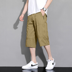 批发爆款纯棉过膝半截大裤衩<b class='q'>七分裤</b><b class='q'>男</b>士夏季百搭直筒休闲六分裤<b class='q'>短裤</b>