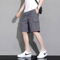批发夏季100%纯棉休闲直筒工装短裤男士宽松5分中裤<b class='q'>韩版</b>百搭运动短裤