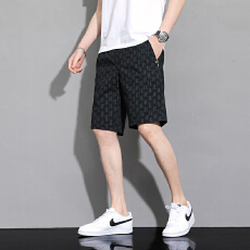 批发爆款纯棉工装短裤男夏季薄款宽松直筒中裤印花休闲青年百搭五分裤