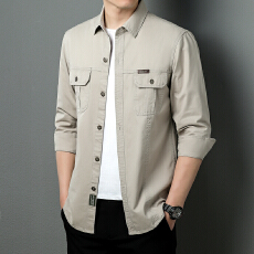 批发春秋爆款男士休闲<b class='q'>衬衫</b>纯棉美式硬汉加绒加厚工装长袖大码<b class='q'>男装</b><b class='q'>衬衣</b>